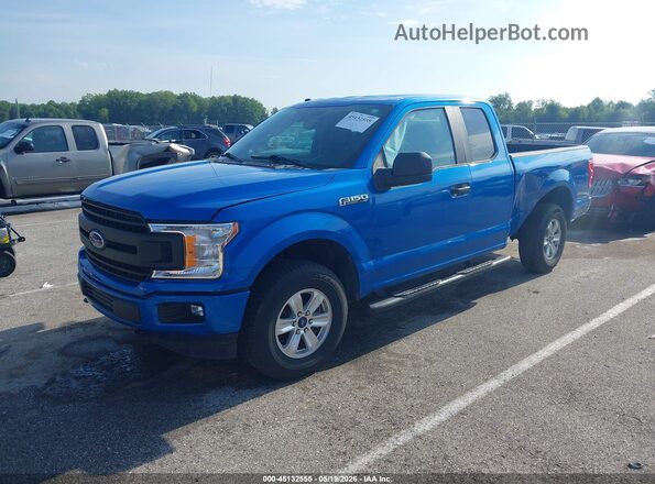 1FTEX1EB3KKC19608 2019 FORD F150 Blue წინა მარცხენა ხედი სამი მეოთხედიდან