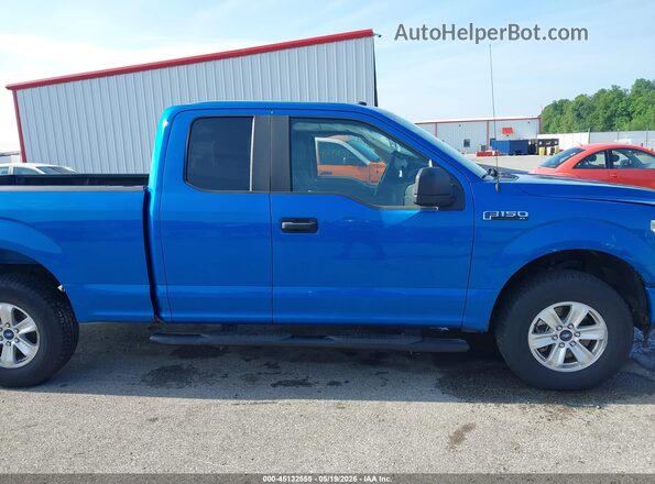 1FTEX1EB3KKC19608 2019 FORD F150 Blue უკანა სალონის ხედი