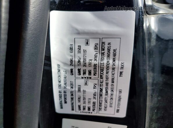 1FTEX1EB6JFA11083 2018 FORD F150 Black Vista del compartimento del motor