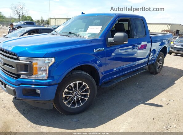 1FTEX1EP3JKG02085 2018 FORD F150 Blue 