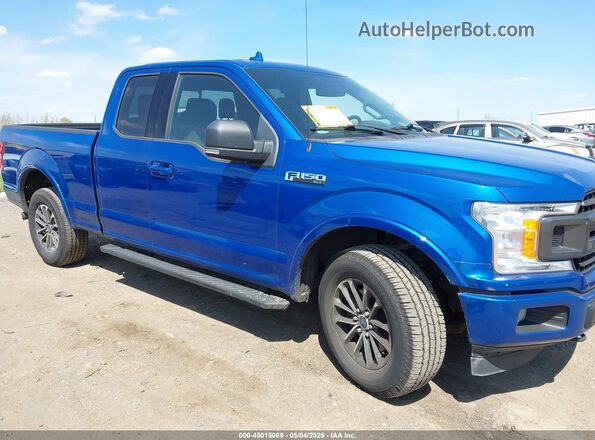 1FTEX1EP3JKG02085 2018 FORD F150 Blue 