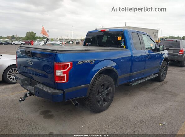 1FTEX1EP6JKG04672 2018 FORD F150 Blue Rear right