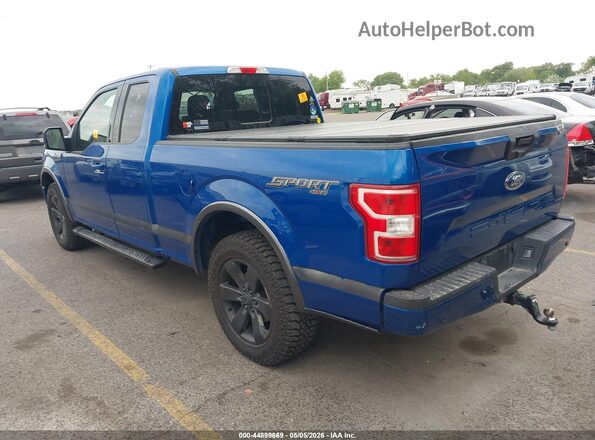 1FTEX1EP6JKG04672 2018 FORD F150 Blue Rear left