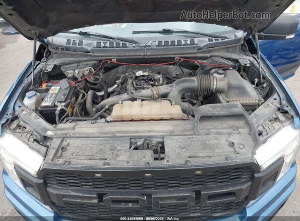 1FTEX1EP6JKG04672 2018 FORD F150 Blue Rear view