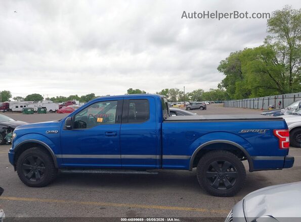 1FTEX1EP6JKG04672 2018 FORD F150 Blue 360 interior view