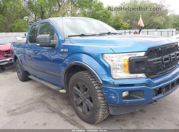 1FTEX1EP6JKG04672 2018 FORD F150 Blue 