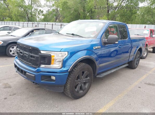 1FTEX1EP6JKG04672 2018 FORD F150 Blue Front left