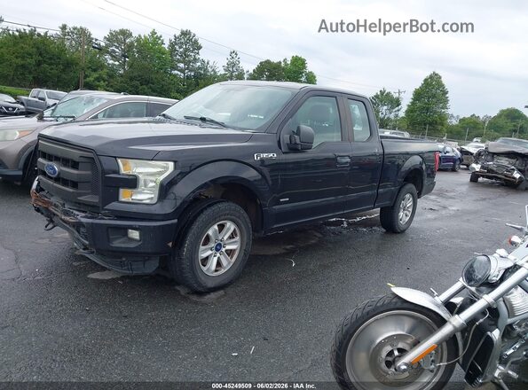 1FTEX1EP7GFD62380 2016 FORD F150 Black წინა მარცხენა ხედი სამი მეოთხედიდან