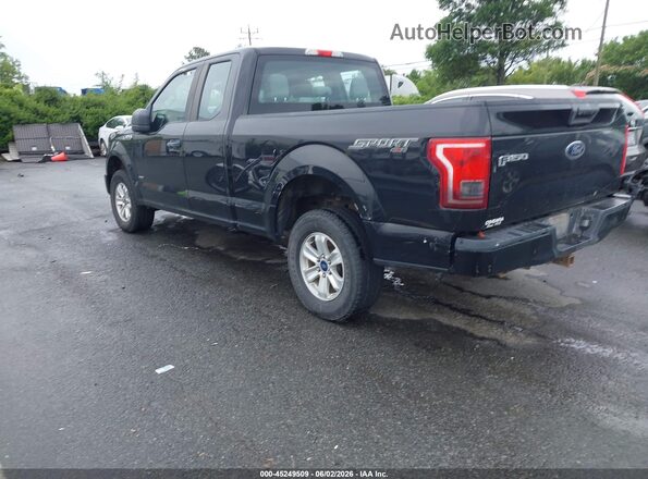 1FTEX1EP7GFD62380 2016 FORD F150 Black უკანა მარცხენა