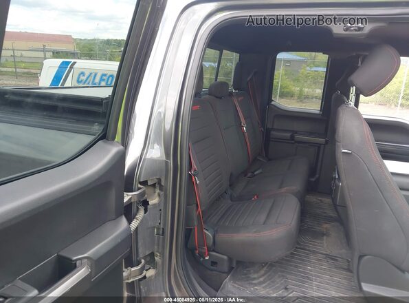 1FTEX1EP8JFC12639 2018 FORD F150 Gray Widok naklejki z numerem VIN