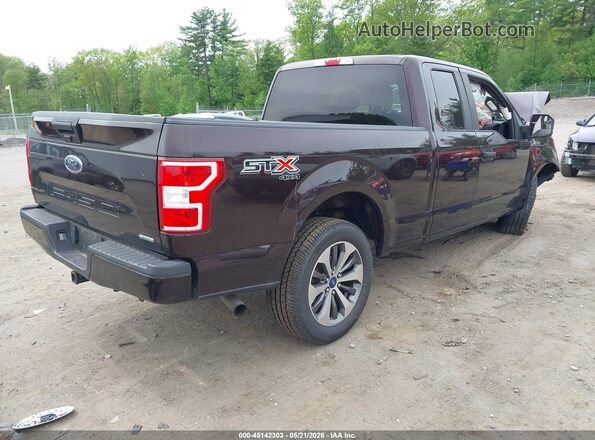 1FTEX1EP8KKC06350 2019 FORD F150 Burgundy Задня права чверть