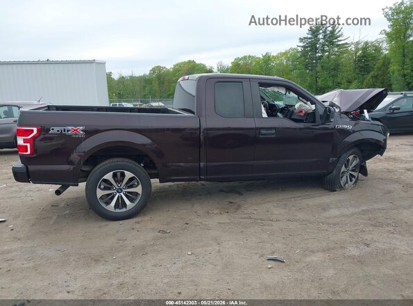 1FTEX1EP8KKC06350 2019 FORD F150 Burgundy Вид задньої частини салону