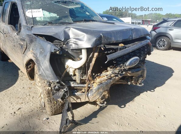 1FTEX1EP8PKE50085 2023 FORD F150 Gray Front view