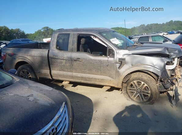 1FTEX1EP8PKE50085 2023 FORD F150 Gray Rear interior view