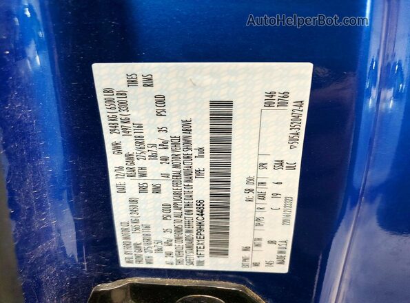 1FTEX1EP9HKC44856 2017 FORD F150 Blue 