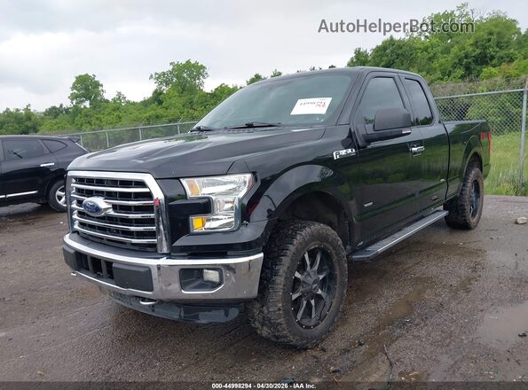 1FTEX1EPXGKE08341 2016 FORD F150 Black წინა მარცხენა ხედი სამი მეოთხედიდან