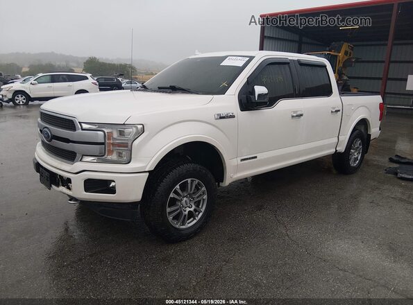 1FTFW1E17JFD28403 2018 FORD F150 White წინა მარცხენა ხედი სამი მეოთხედიდან