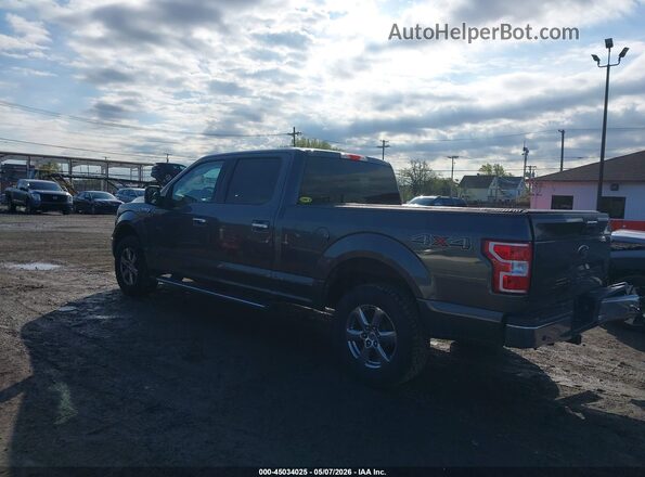 1FTFW1E52JFD18588 2018 FORD F150 Gray Trasero izquierdo