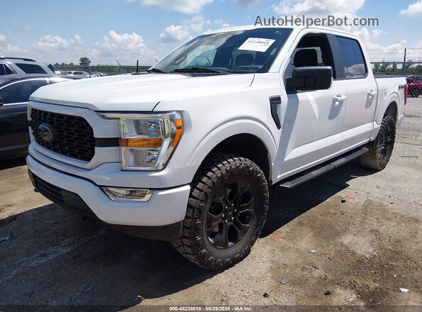 1FTFW1E53NFB72658 2022 FORD F150 White Առջևի ձախ երեք քառորդ տեսարան