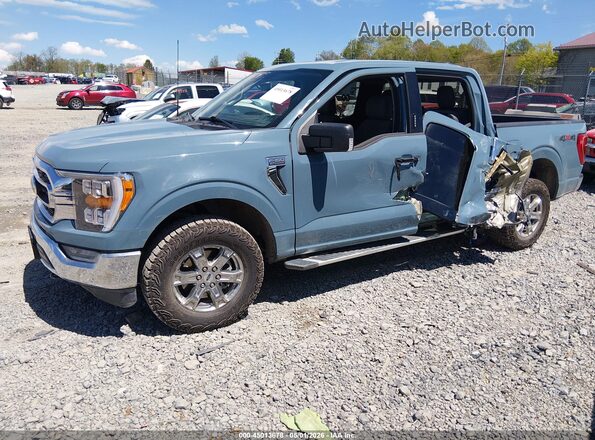 1FTFW1E55PKE38613 2023 FORD F150 Синий Передняя левая четверть