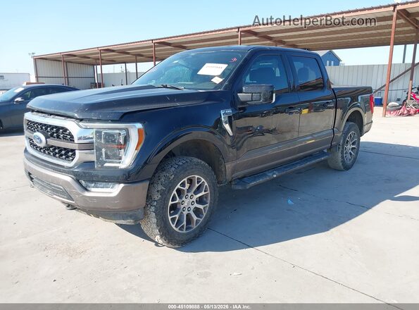 1FTFW1E56MFA99493 2021 FORD F150 Black Передня ліва чверть