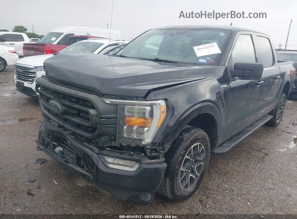 1FTFW1E80MFA26341 2021 FORD F150 Black Առջևի ձախ երեք քառորդ տեսարան