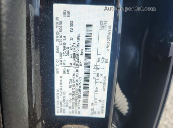 1FTFW1E80MFA75362 2021 FORD F150 Charcoal 