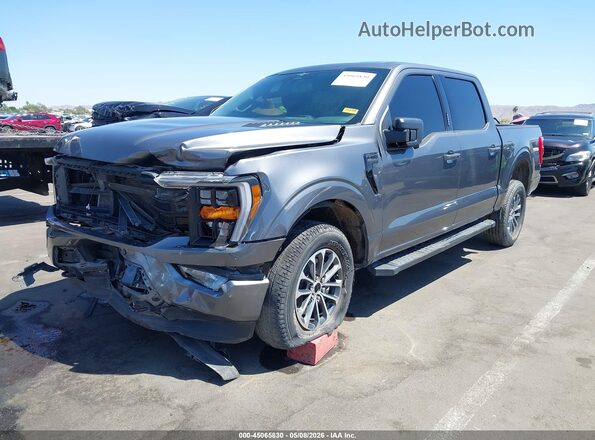 1FTFW1E80PFA58596 2023 FORD F150 Серый Передняя левая четверть