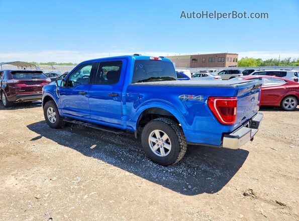1FTFW1E85MFB03656 2021 FORD F150 Синий Задняя левая четверть
