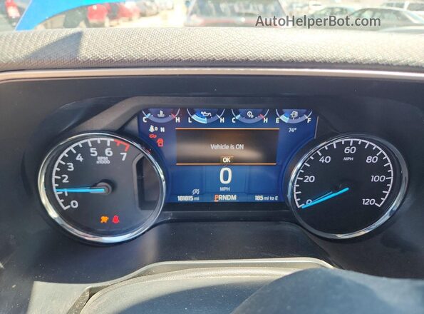 1FTFW1E85MFB03656 2021 FORD F150 Синий Вид щитка приборов