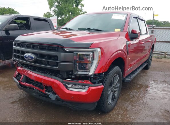 1FTFW1ED0PFB48201 2023 FORD F150 Red Առջևի ձախ երեք քառորդ տեսարան