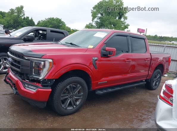 1FTFW1ED0PFB48201 2023 FORD F150 Red Սալոնի 360 աստիճան տեսք