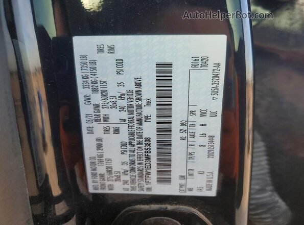 1FTFW1ED3MFB53808 2021 FORD F150 Black 