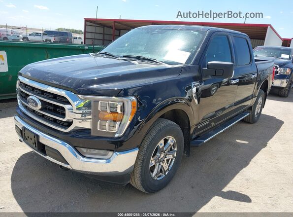 1FTFW1ED4PFC81057 2023 FORD F150 Черный Передняя левая четверть