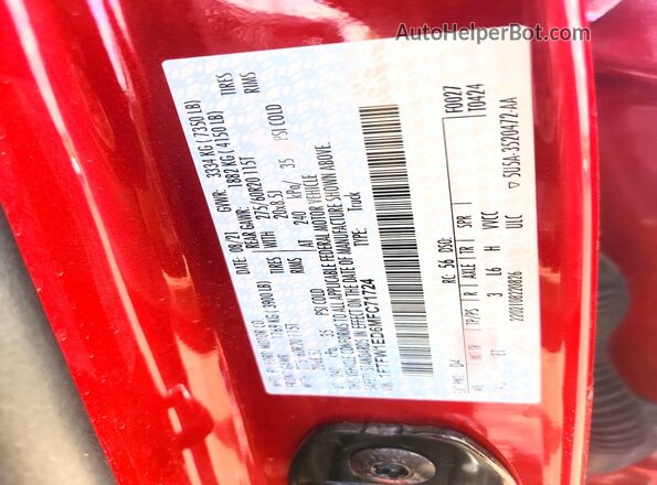 1FTFW1ED6MFC71724 2021 FORD F150 Red 