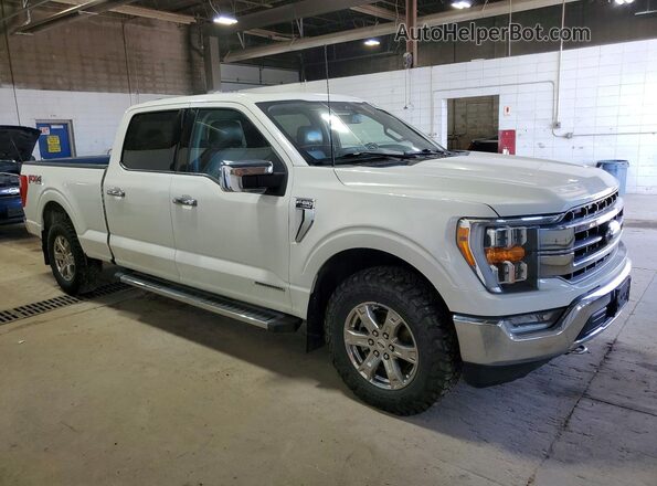 1FTFW1ED9MFC06852 2021 FORD F150 Белый Передняя правая четверть