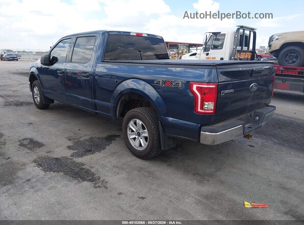 1FTFW1EF2GFD06216 2016 FORD F150 Dark Blue Trasero izquierdo