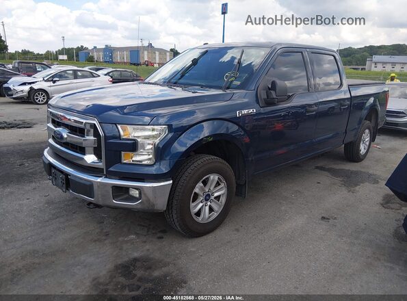 1FTFW1EF2GFD06216 2016 FORD F150 Dark Blue Vista tres cuartos delantera izquierda