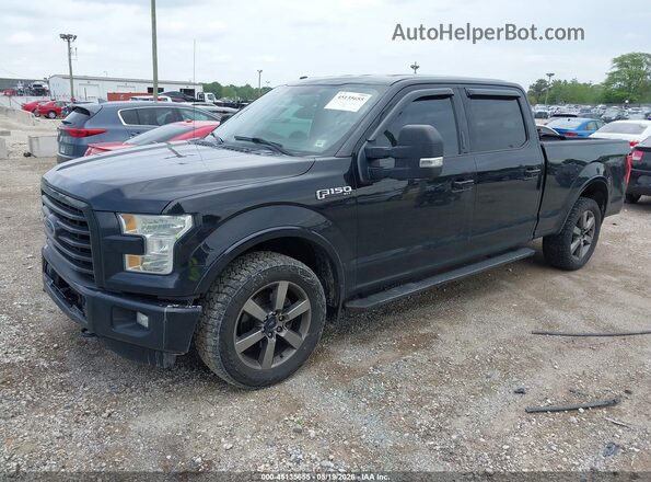 1FTFW1EF7GFC92863 2016 FORD F150 Black Առջևի ձախ երեք քառորդ տեսարան