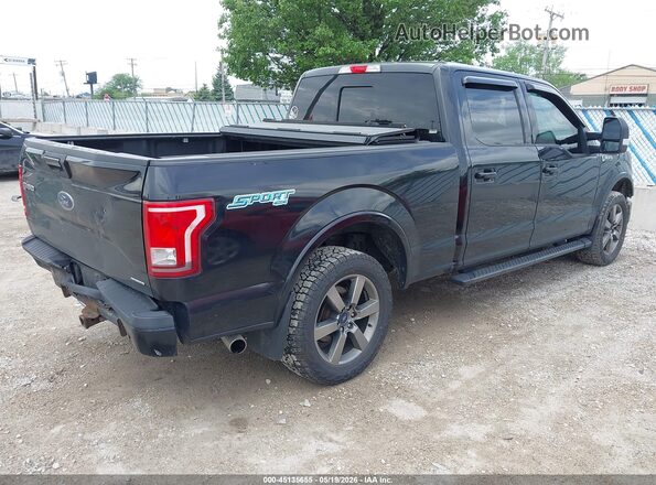1FTFW1EF7GFC92863 2016 FORD F150 Black Հետևի աջ