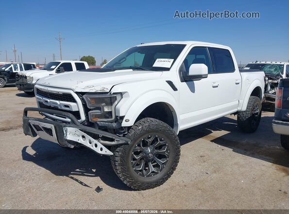 1FTFW1RG1JFE25854 2018 FORD F150 White Առջևի ձախ երեք քառորդ տեսարան