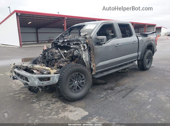 1FTFW1RG1RFA23439 2024 FORD F150 Gray Առջևի ձախ երեք քառորդ տեսարան