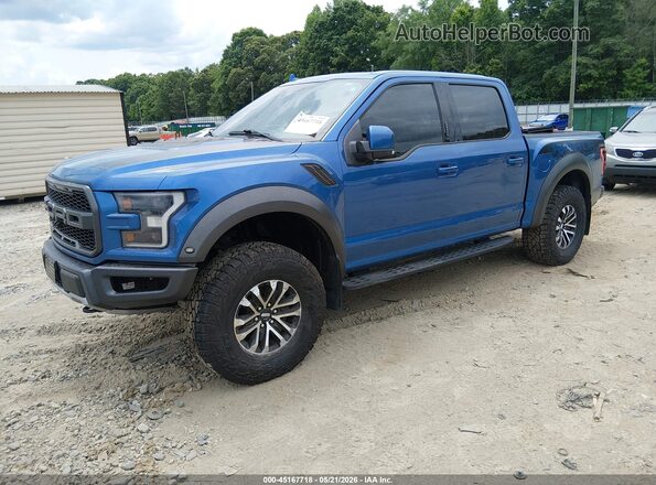 1FTFW1RG5KFA62332 2019 FORD F150 Blue Առջևի ձախ երեք քառորդ տեսարան