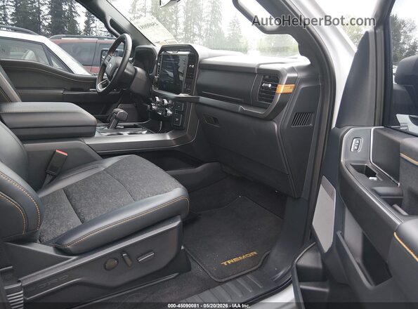 1FTFW4L84SFA59358 2025 FORD F150 Gray Widok wnętrza z przodu