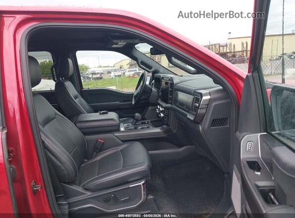 1FTFW5LD4RFB84969 2024 FORD F150 Red Widok wnętrza z przodu