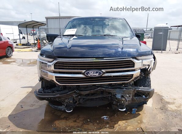 1FTFW6L84RFB25848 2024 FORD F150 Blue Widok wnętrza z tyłu