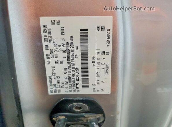 1FTFX1E5XNFB02281 2022 FORD F150 Silver Շարժիչի բաժամունքի տեսք