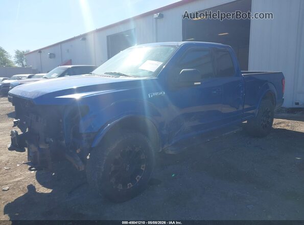 1FTFX1EF3HFA61148 2017 FORD F150 Blue Առջևի ձախ երեք քառորդ տեսարան