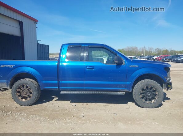 1FTFX1EF3HFA61148 2017 FORD F150 Blue Սալոնի հետևի տեսք
