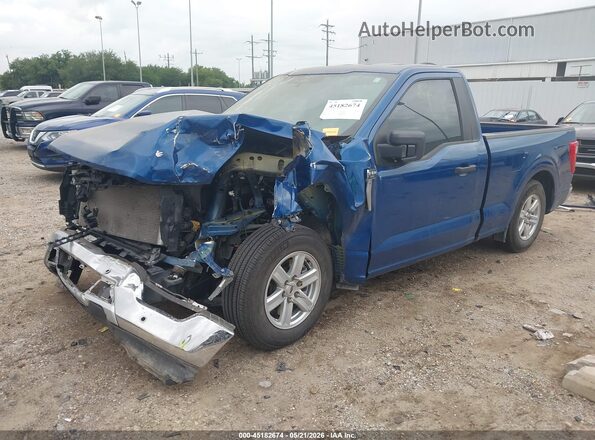 1FTMF1C57PKG18475 2023 FORD F150 Синий Передняя левая четверть